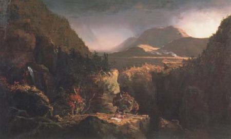 Thomas Cole Landscape with Figures A Scene from The Last of the Mohicans (mk13)